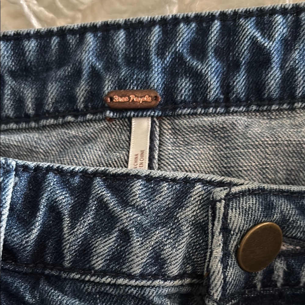 Free People Blue Denim Mini Skirt - Picture 3 of 4